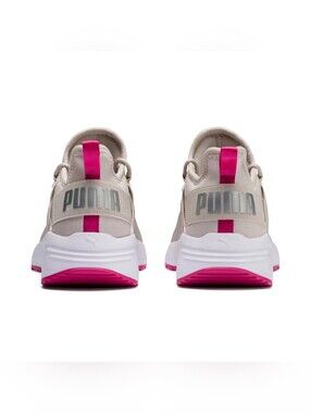 EUC•PUMA Women's Sirena Summer Pack Sneakers•Beige🍦, Silver & Pink🩷Accents•8.5